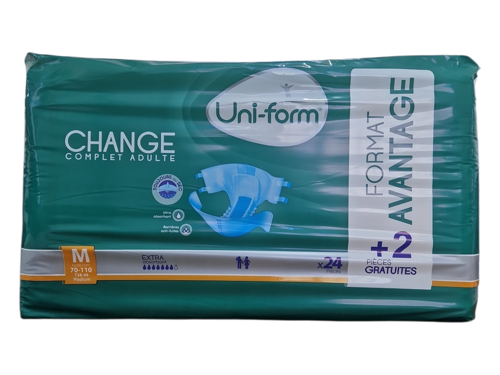 UNI FORM couche complet adulte L 24+2 pcs